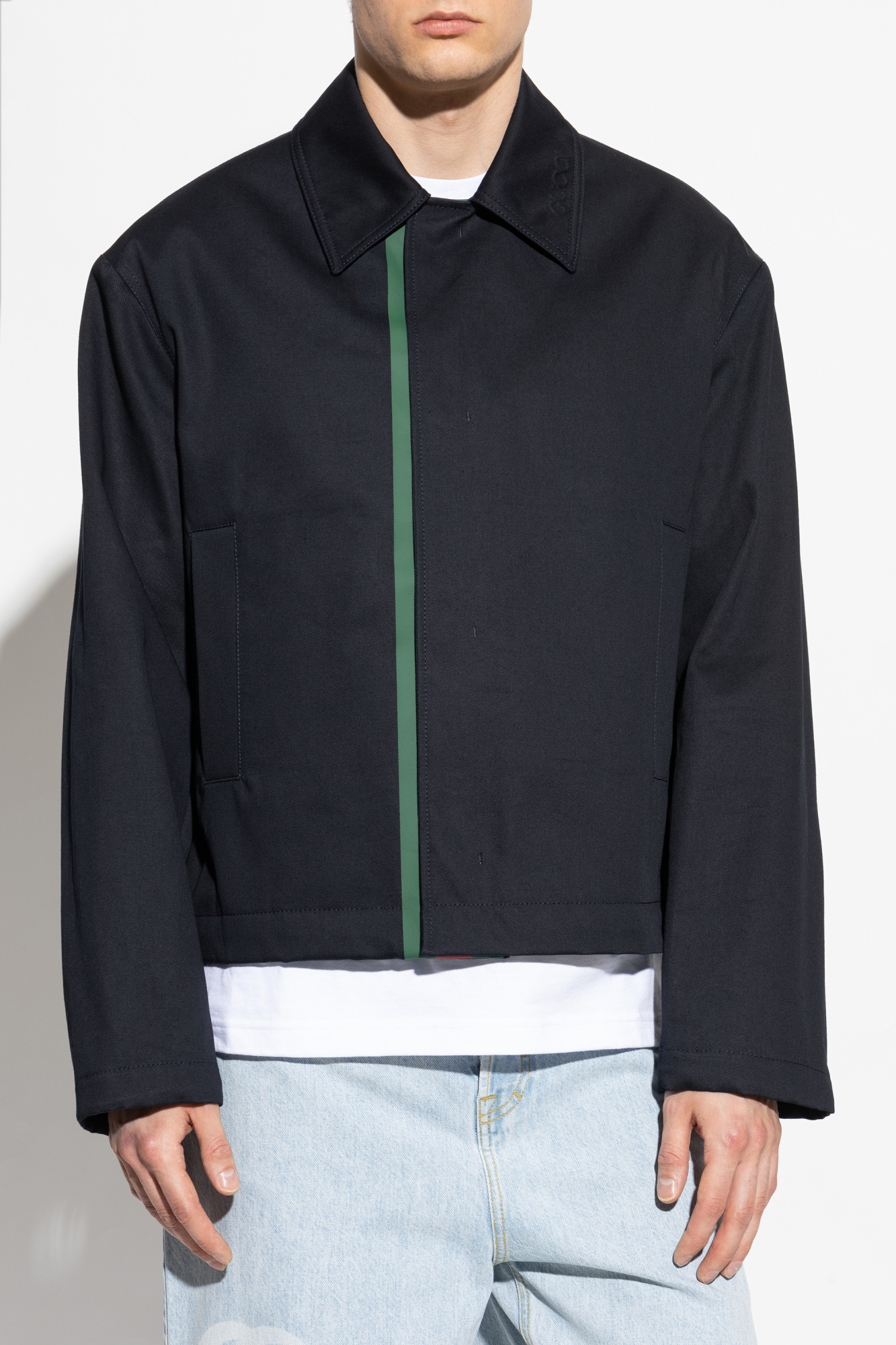 Gucci Jacket with distinctive Web belt | Men's Clothing | Vitkac Gucci Jacket with distinctive Web belt | Men's Clothing | Vitkac
